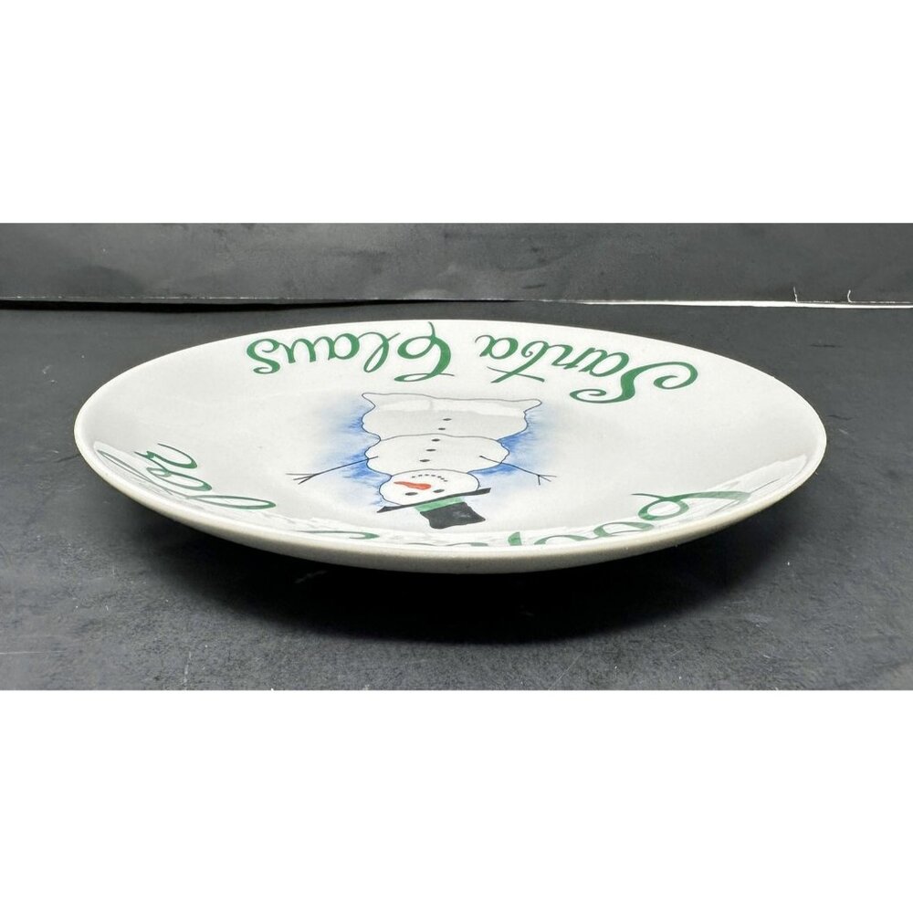 PIER 1 COOKIES COCOA FOR SANTA CLAUS Mug & Plate Set Smiling Snowman Christmas - Picture 8 of 15